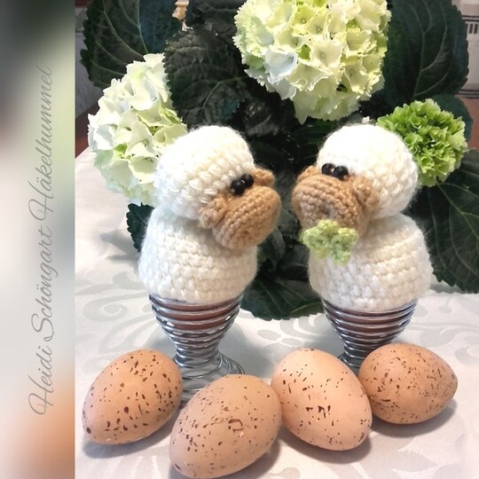Schäfchen Eierwärmer Ostern Häkelanleitung