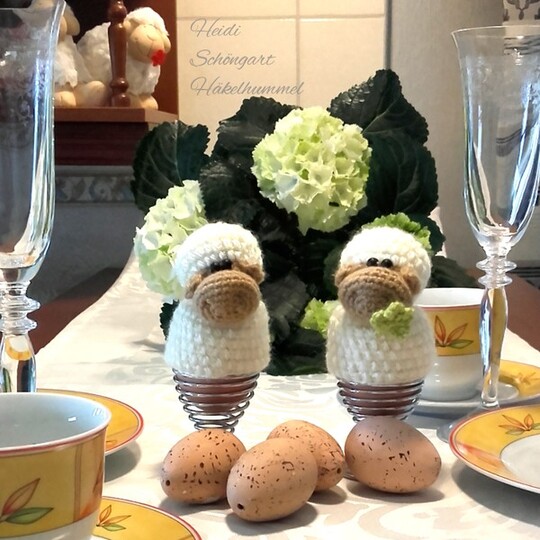 Schäfchen Eierwärmer Ostern Häkelanleitung