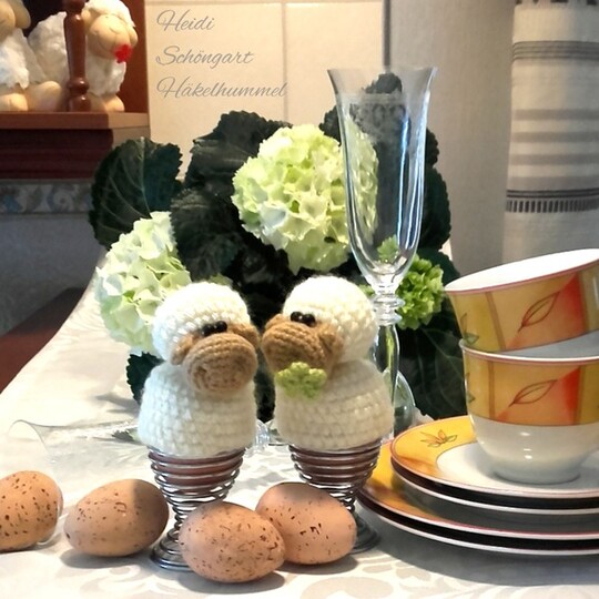 Schäfchen Eierwärmer Ostern Häkelanleitung