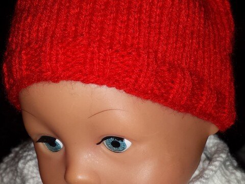 Anleitung Puppen-Mützchen 33 cm Kopfumfang