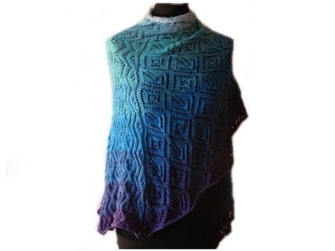 Strickanleitung großes Tuch Anubislao für Bobbel