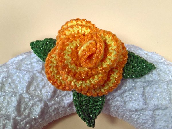 Crochet Pattern Rose Wreath