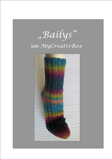 Sockenmuster "Bailys" gestrickt Gr.32-47