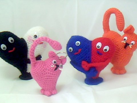 Lustige Herz - Figuren - Häkelanleitung