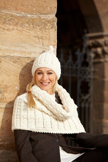 Loop-Pelerine und Mütze Wintertraum Häkeln