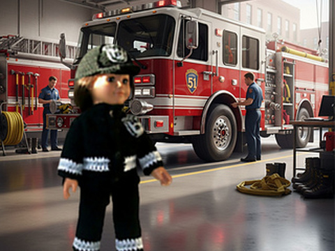 18 inch Boy doll fireman clothes pattern