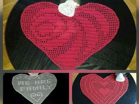 Herzdeckchen/3 in 1/Häkeln