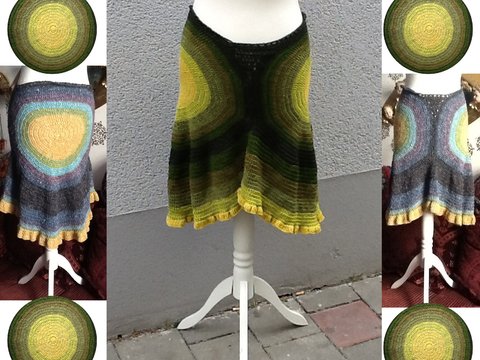 einfach gehäkelter Kreisrock