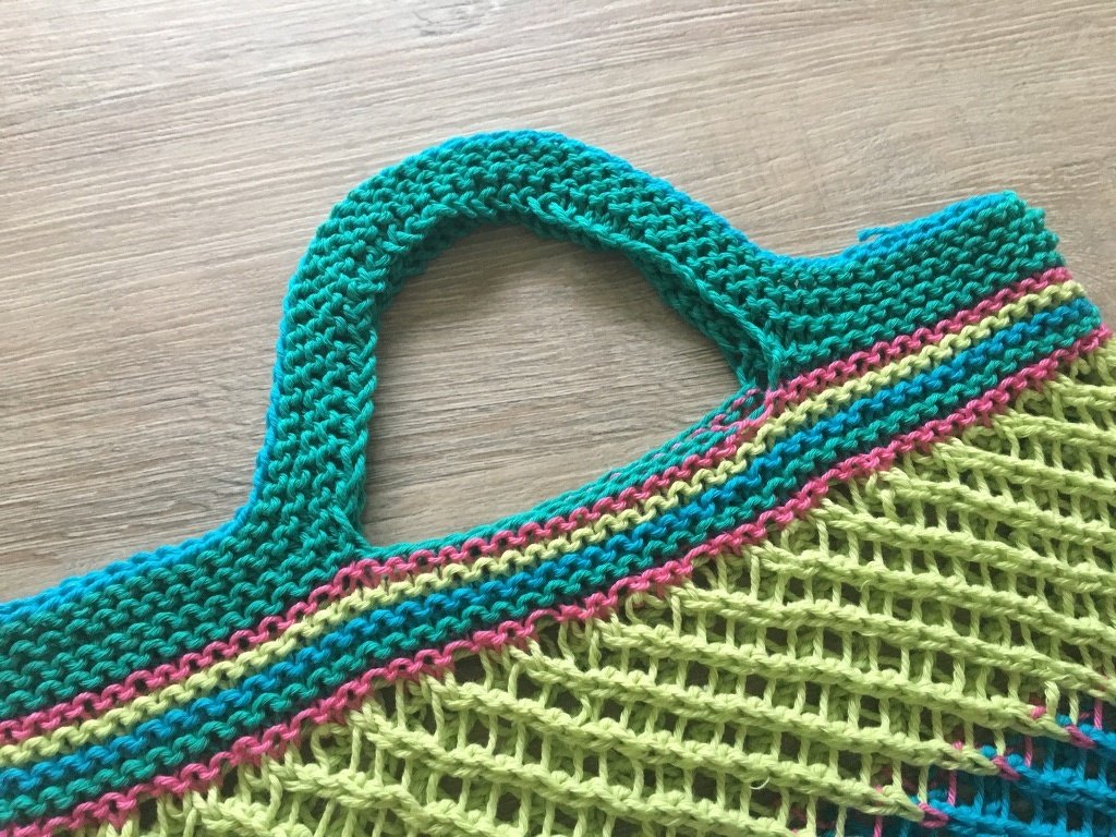 Strick-Anleitung Einkaufsnetz / Tasche, super für Reste - Bild 2