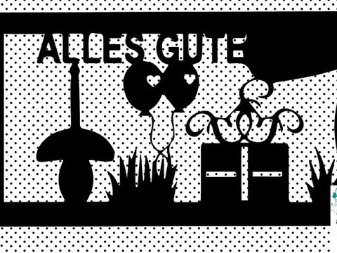 Plotterdatei Geburtstag 1-6 Kerzenhülle