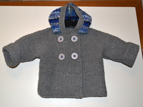 Baby Jacke Mit Kapuze * Strickanleitung * 3 GRÖßEN