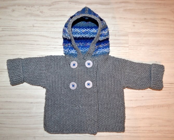 Baby Jacke Mit Kapuze * Strickanleitung * 3 GRÖßEN