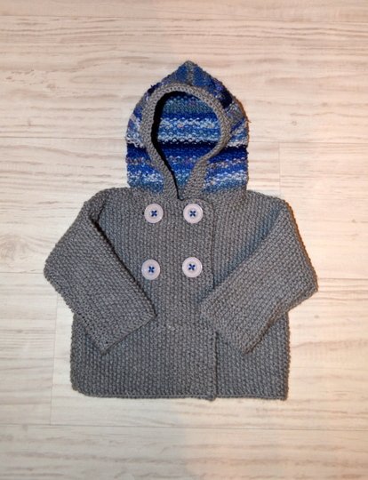 Baby Jacke Mit Kapuze * Strickanleitung * 3 GRÖßEN