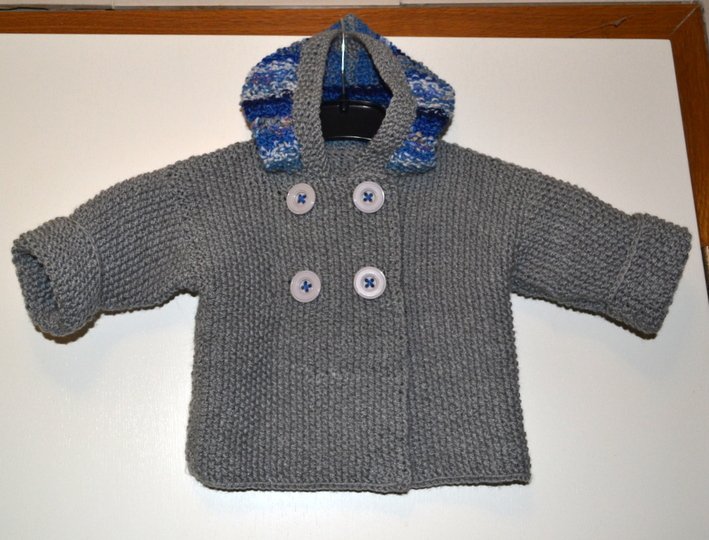 Baby Jacke Mit Kapuze * Strickanleitung * 3 GRÖßEN