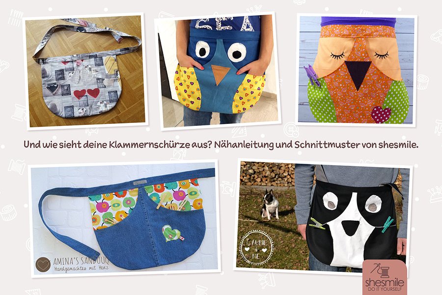 Wäscheklammernschürze in 3 Varianten (Nähanleitung & Schnittmuster) - Bild 2