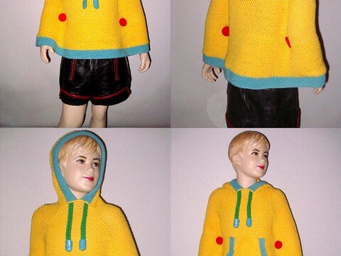 Häkelanleitung Kinderponcho Frühlingscape SONNENSCHEIN Größe 92- 152