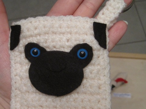 Schlüsselmappe Mops