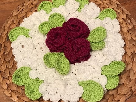 Häkelanleitung Blumengesteck