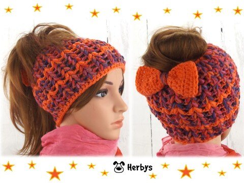 Häkelanleitung Mütze "Dutt & Pferdeschwanz"