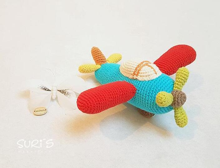 Häkelanleitung Flugzeug Kunterbunt