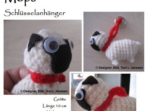 Anleitung Schlüsselanhänger Mops