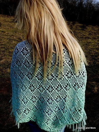 Crochet pattern triangulare scarf "Snowdrop"