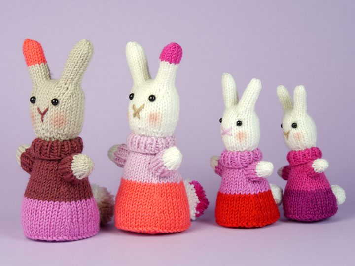 Mini Bunny "The Stash Gobblers #04" knitting pattern