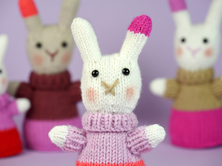 Mini Bunny "The Stash Gobblers #04" knitting pattern