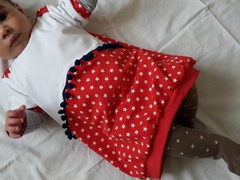 DIY Nähanleitung Baby Ballonkleid inkl. Schnittmuster Gr. 62-80