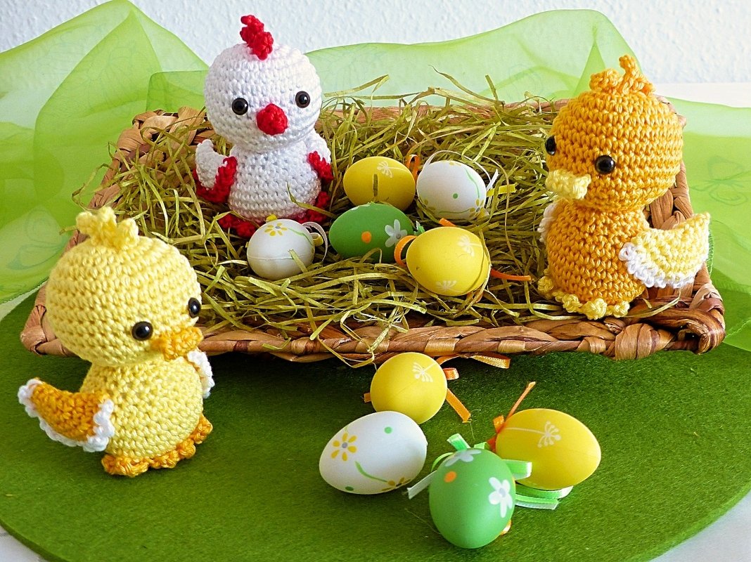 Osterküken "Entchen und Hühnchen" - Amigurumi Häkelanleitung