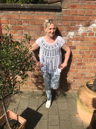 Häkelanleitung Shirt "Florblanca" - alle Größen