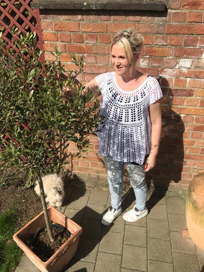 Häkelanleitung Shirt "Florblanca" - alle Größen