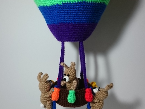PDF Häkelanleitung - Amigurumi - Ballonfahrt zu Ostern