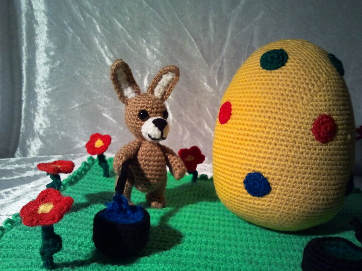 PDF Häkelanleitung - Amigurumi "Fleißige Häschen"