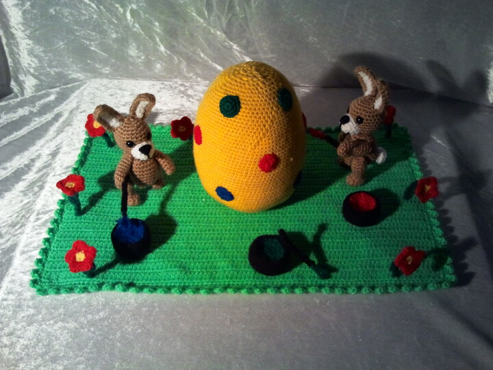 PDF Häkelanleitung - Amigurumi "Fleißige Häschen"