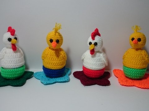 PDF Häkelanleitung - Amigurumi - Hühner Eierwärmer