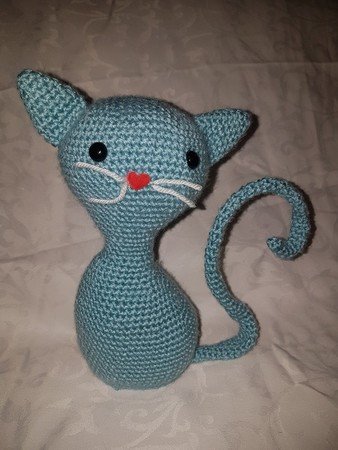 Crochet pattern "Cats in love" (20 cm/7,87 inch)