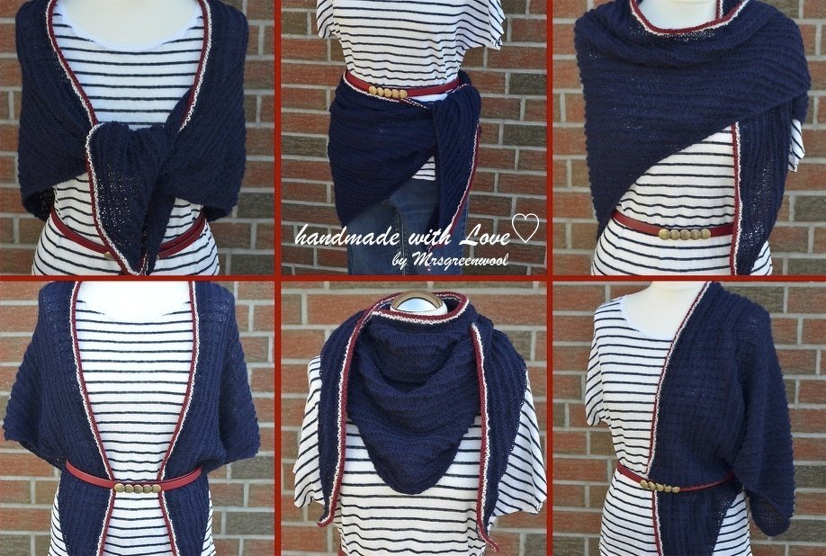 Dreieckstuch im Marinestil