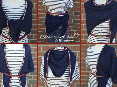 Dreieckstuch im Marinestil