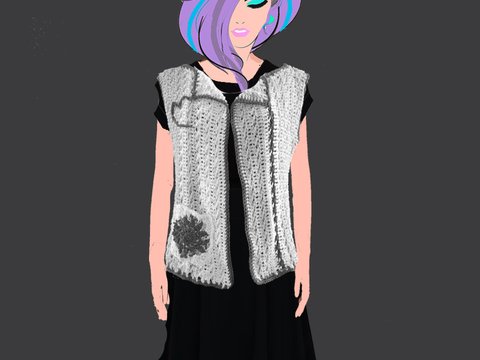 Häkelweste Fluffy - alle Größen