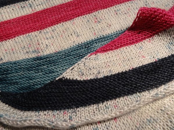 Speckled  Stripes - short shawl