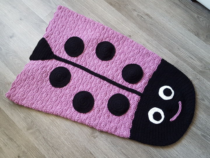 67 Häkelanleitung Meerjungfraudecke Marienkäfer für Kinder