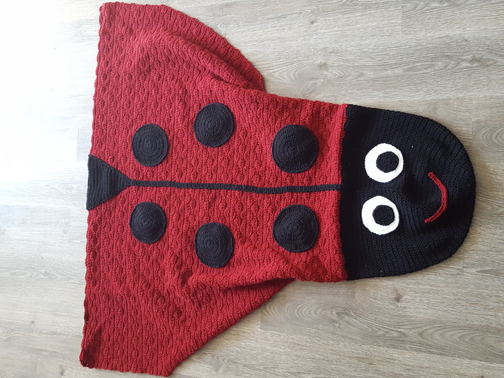 68 Häkelanleitung Meerjungfraudecke  Decke Marienkäfer für Erwachsene 14-99 Jahre :-)