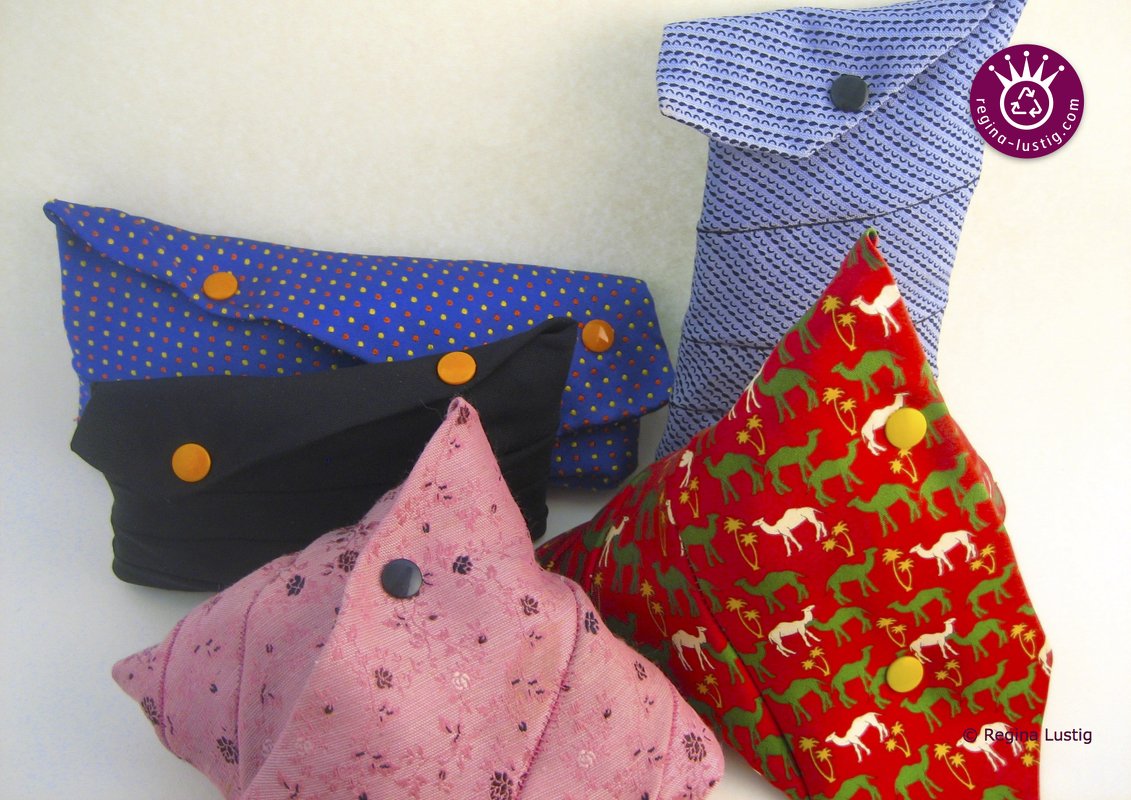 Täschchen aus Krawatten, Upcycling für Nähanfänger