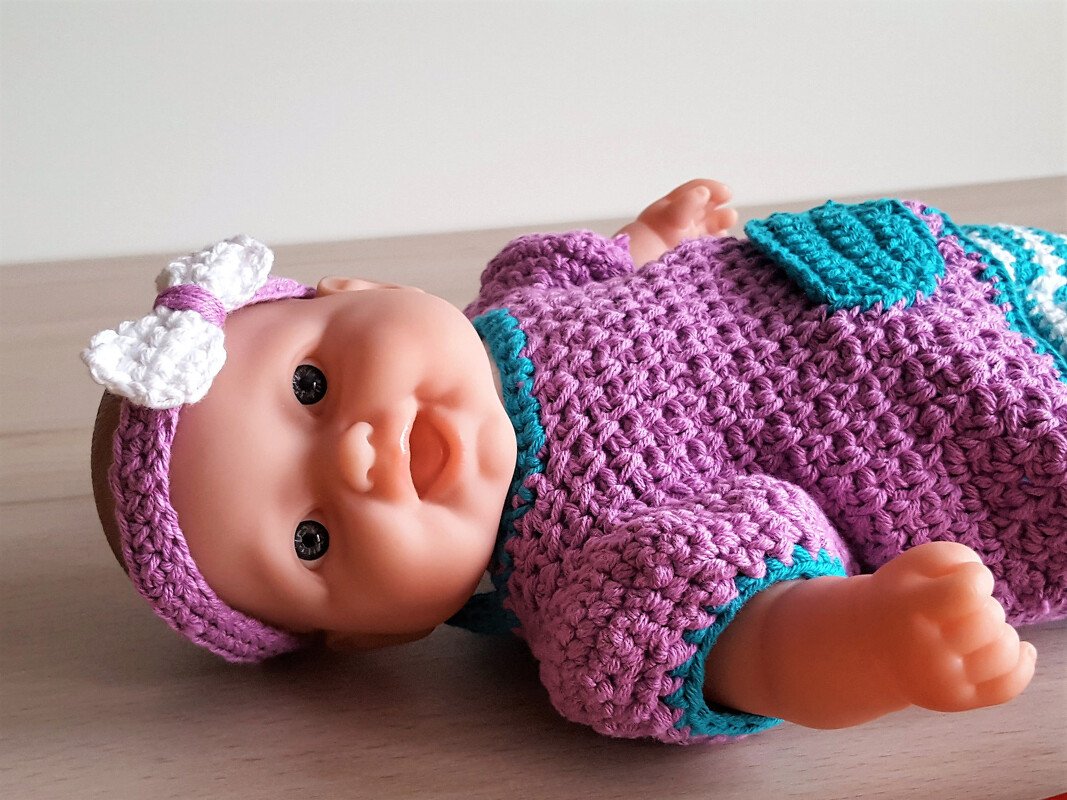 Häkelanleitung für Leggins und Kleidchen für 30-35 cm Puppen, Puppenkleidung - Bild 3