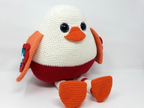 Häkelanleitung Vogel Pingu GROSS