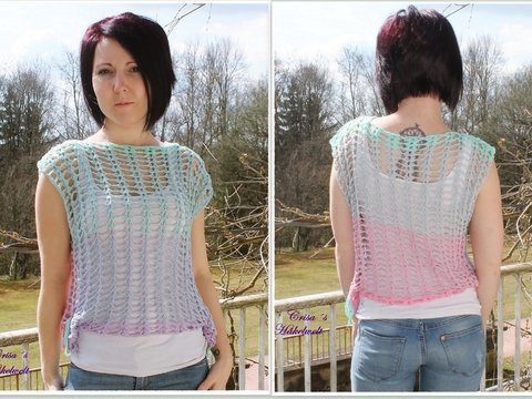 Häkelanleitung Top/Tunika ++ Harlekin ++ ,alle Größen