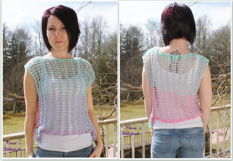 Häkelanleitung Top/Tunika ++ Harlekin ++ ,alle Größen