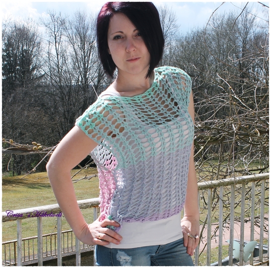 Häkelanleitung Top/Tunika ++ Harlekin ++ ,alle Größen