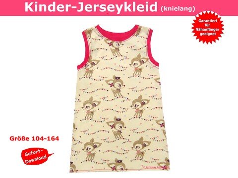 Jersey Kinderkleid - Schnittmuster & Nähanleitung